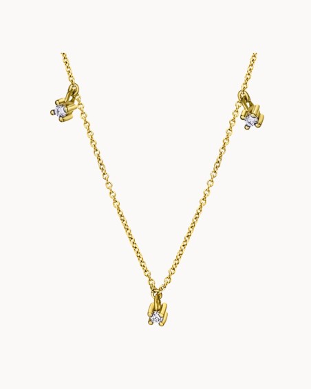 Nomad Drie Diamanten Gouden Ketting | LECARRE