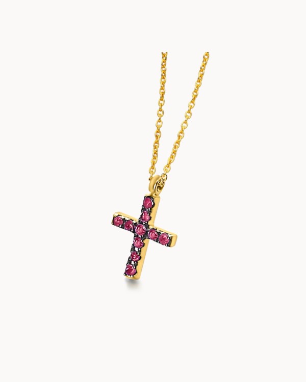 Gold Cross & Rubies | LECARRE