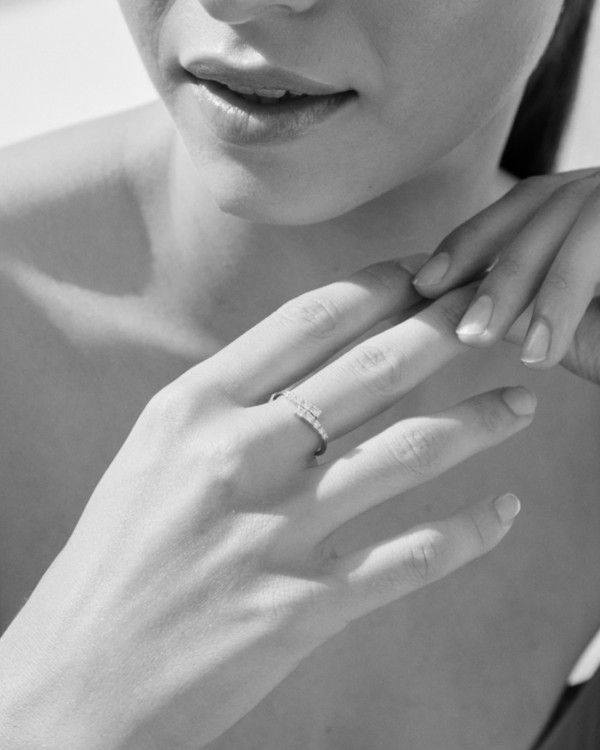 Anillo Oro Diamantes Cruzado | LECARRE 2