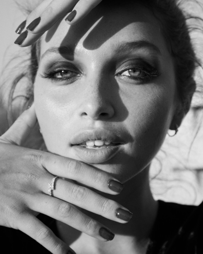 Korsring i hvitt gull med diamanter | LECARRE