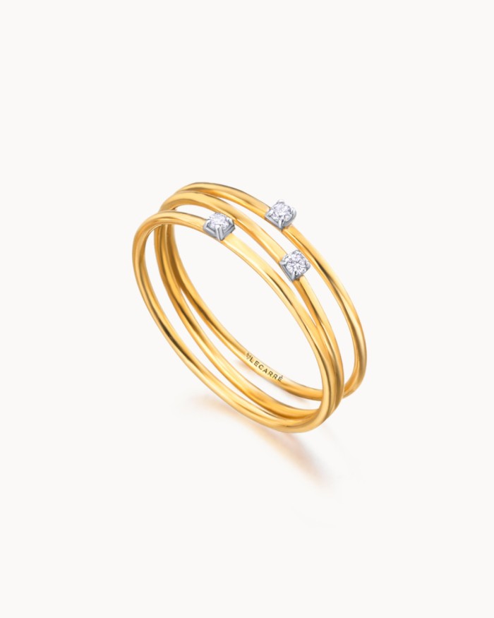 Lio gouden diamanten ring | LECARRE