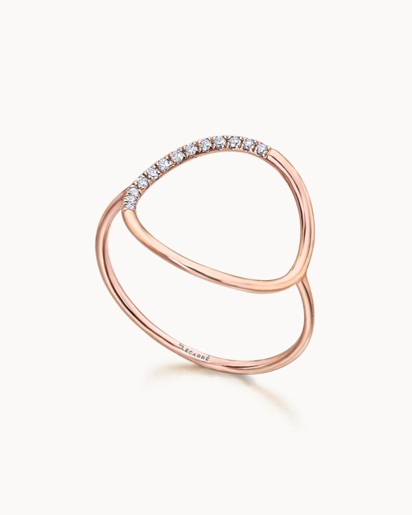 Diamantring aus Roségold | LECARRE