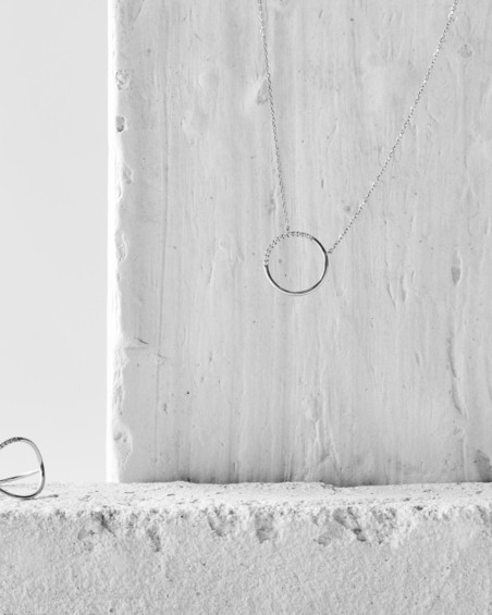 Anillo Circulo Oro Rosa Diamantes | LECARRE