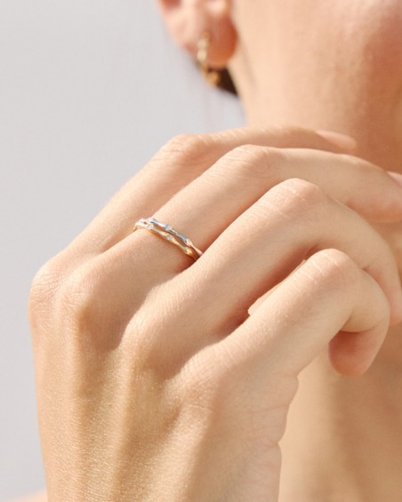 Bambusring aus Weißgold und Diamanten | LECARRE