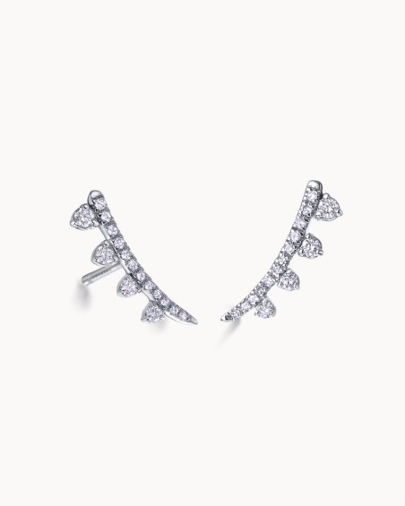 White Gold Earcuff with Gradient Diamonds | LECARRE