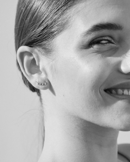 Earcuff Oro Blanco Diamantes Degradé | LECARRE