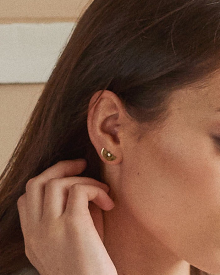 Fächeranhänger mit Diamant in Gold | LECARRE