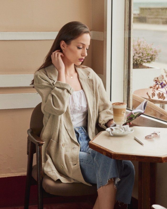 Pendiente Abanico Con Diamante En Oro | LECARRE