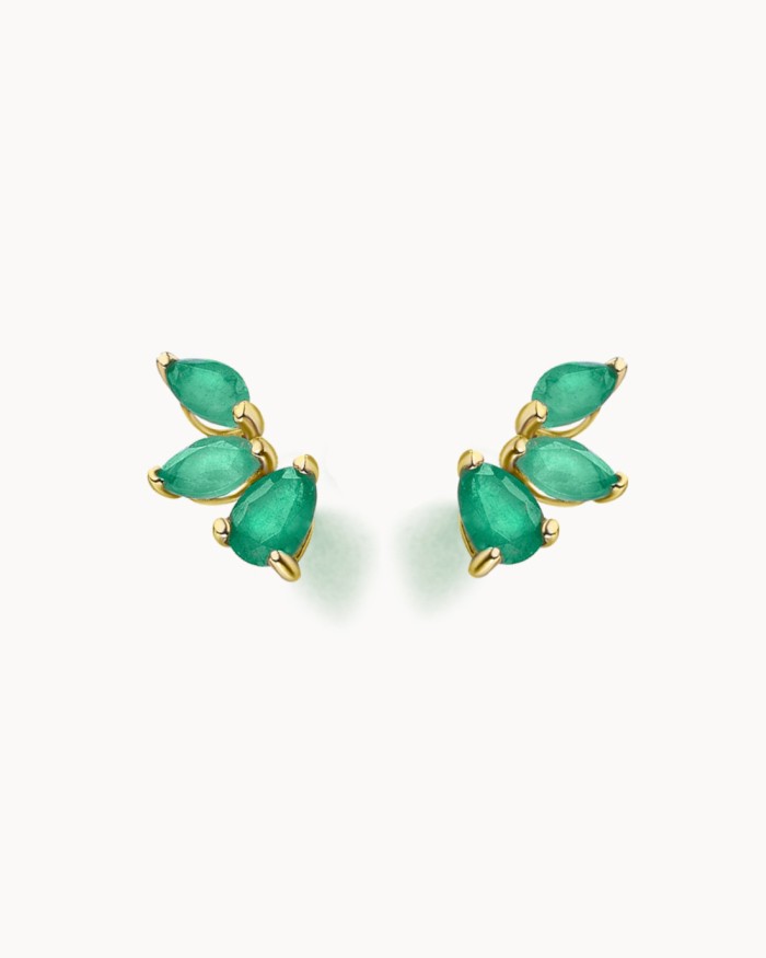 Wild Earcuff Oro Y Esmeraldas | LECARRE