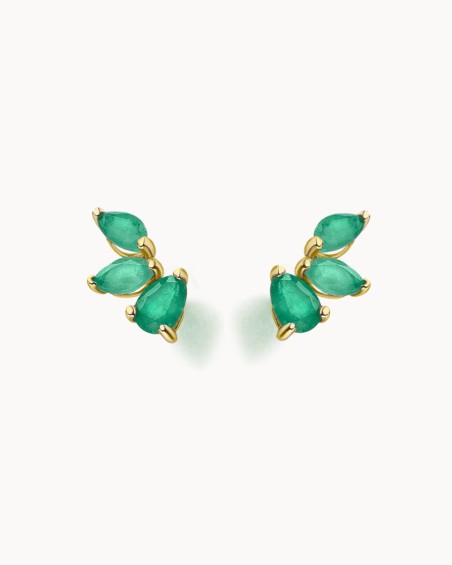 Wild Earcuff Oro Y Esmeraldas | LECARRE