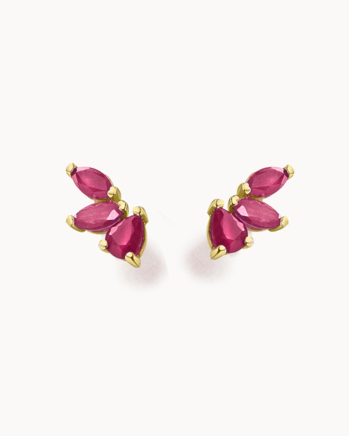 Orecchini Wild Earcuff Oro e Rubini | LECARRE