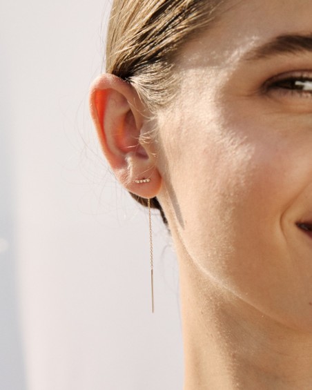 Diamantohrringe mit Goldkette | LECARRE