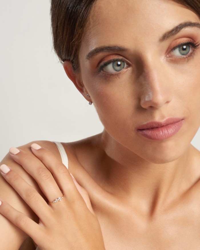 Bague en or avec diamants effet cascade | LECARRE