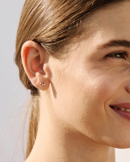 Boucle d'oreille Gold Star Diamond | LECARRE