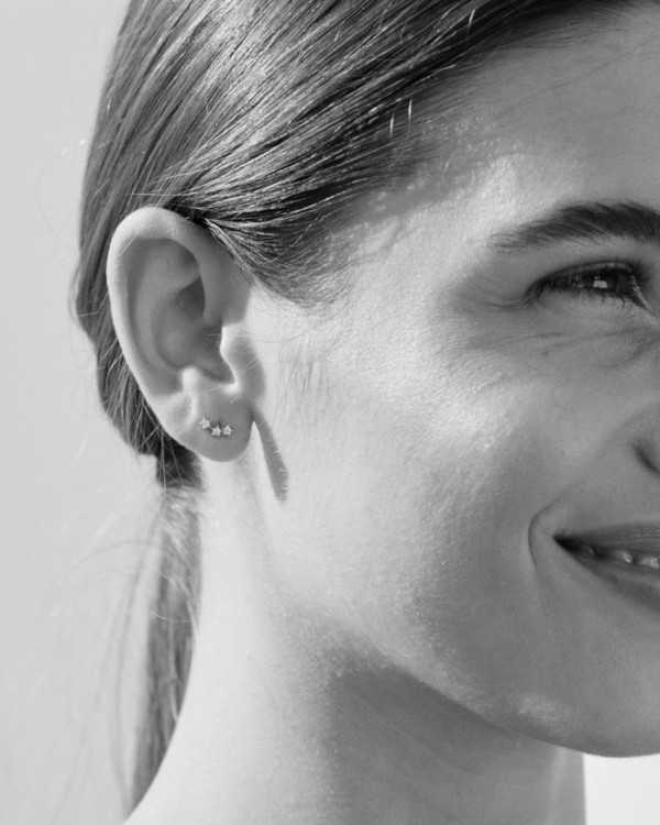 White Gold Earcuff Stars Diamonds | LECARRE 2