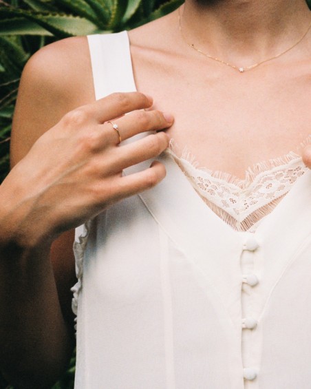 Mini Rosette Goud en Diamanten | LECARRE