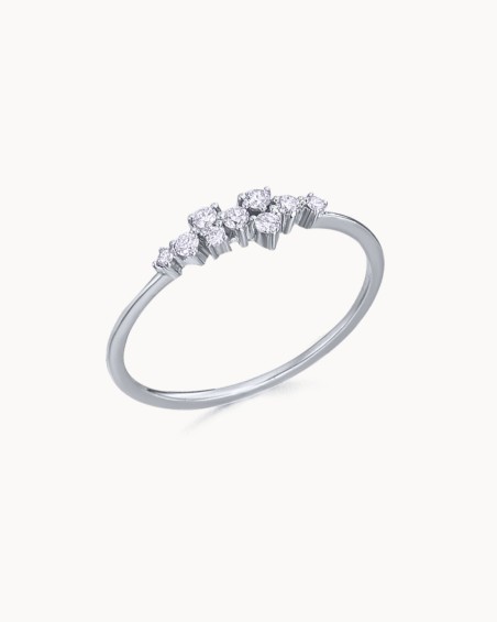 Weißgold-Diamant-Kaskadenring | LECARRE