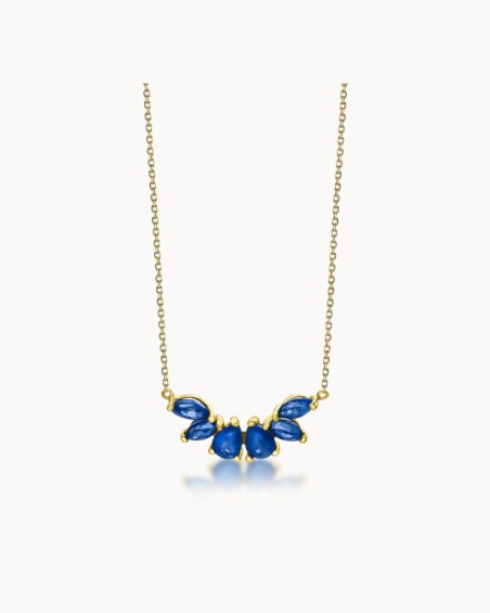 Pingente Wilde Sapphire com Corrente de Ouro | LECARRE