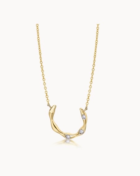 Pendentif Bambou en Or et Diamants | LECARRE