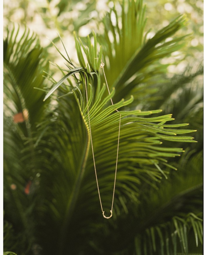 Bamboo Gold Diamond Pendant | LECARRE