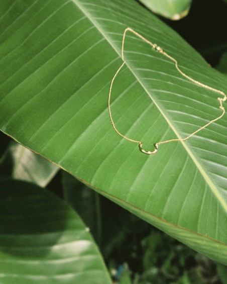 Pingente de bambu em ouro e diamantes | LECARRE